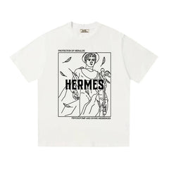 HERMES Kaos Logo Seri Huruf, Unisex '"COD '" HE - 7