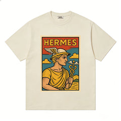 HERMES Kaos Logo Seri Huruf, Unisex '"COD '" HE - 9