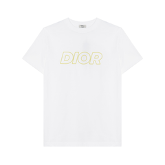 Kaos Pendek DIOR dengan Motif Gambar/Cetak, Cocok untuk Pria dan Wanita -D-18