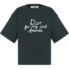 Kaos Pendek DIOR dengan Motif Gambar/Cetak, Cocok untuk Pria dan Wanita  -D-17