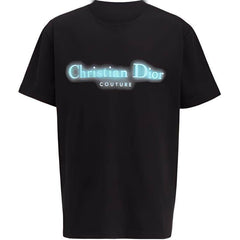 Kaos Pendek DIOR dengan Motif Gambar/Cetak, Cocok untuk Pria dan Wanita  -D-09