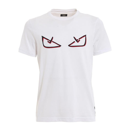 Kaos Pendek FENDI dengan Motif Gambar/Cetak, Cocok untuk Pria dan WanitaF-51