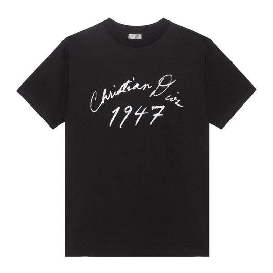 Kaos Pendek DIOR dengan Motif Gambar/Cetak, Cocok untuk Pria dan Wanita  -D-04