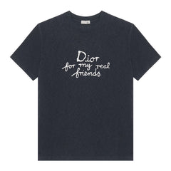 Kaos Pendek DIOR dengan Motif Gambar/Cetak, Cocok untuk Pria dan Wanita  -D-02