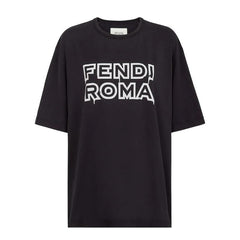Kaos Pendek FENDI dengan Motif Gambar/Cetak, Cocok untuk Pria dan WanitaF-13