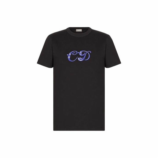 Kaos Pendek DIOR dengan Motif Gambar/Cetak, Cocok untuk Pria dan Wanita  -D-16