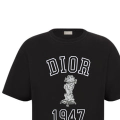 Kaos Pendek DIOR dengan Motif Gambar/Cetak, Cocok untuk Pria dan Wanita  -D-03