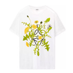 Kaos Pendek LOEWE dengan Motif Gambar/Cetak, Cocok untuk Pria dan Wanita -LE-05