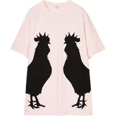 Kaos Pendek LOEWE dengan Motif Gambar/Cetak, Cocok untuk Pria dan Wanita -LE-22