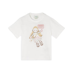 Kaos Pendek FENDI dengan Motif Gambar/Cetak, Cocok untuk Pria dan WanitaF-44